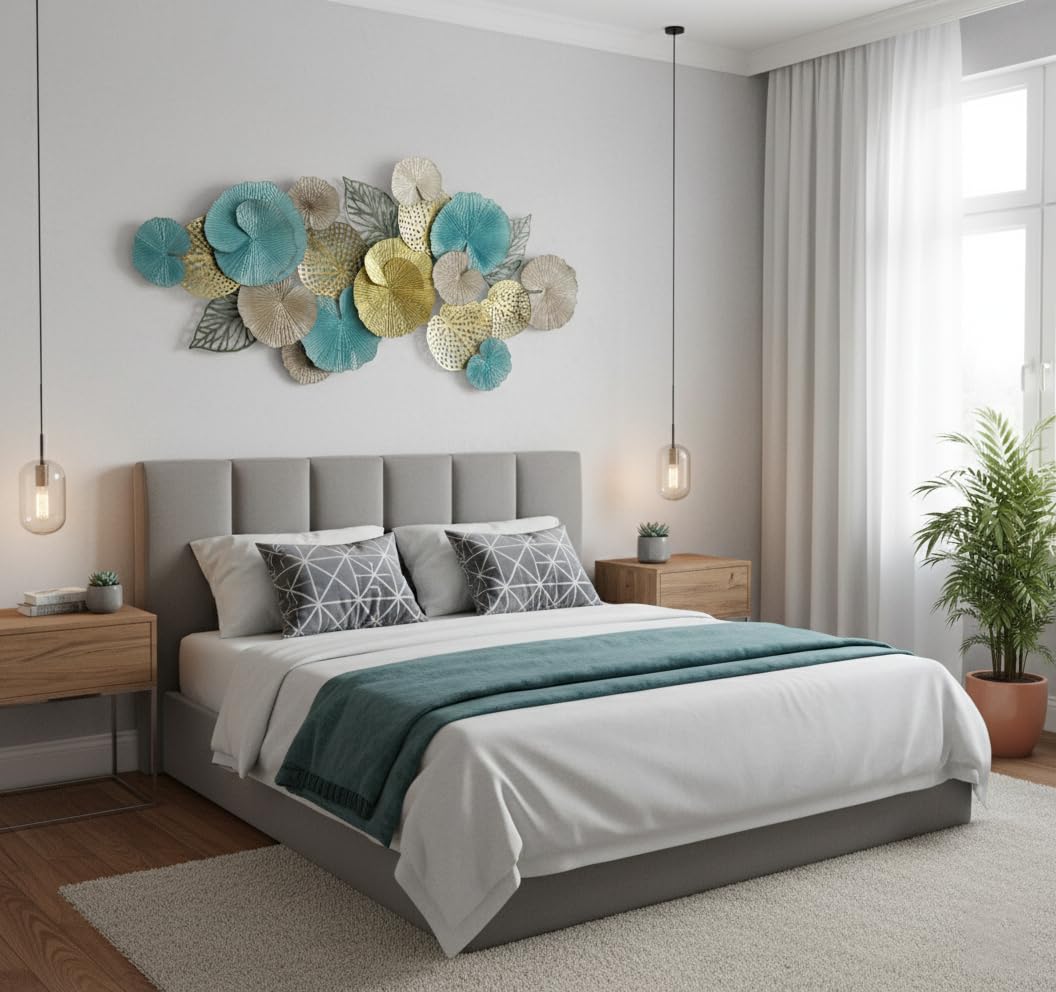 3D Metal Lotus Wall Art