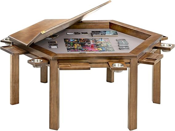 Hexagonal Gaming Table 4-6 Players Removable Top