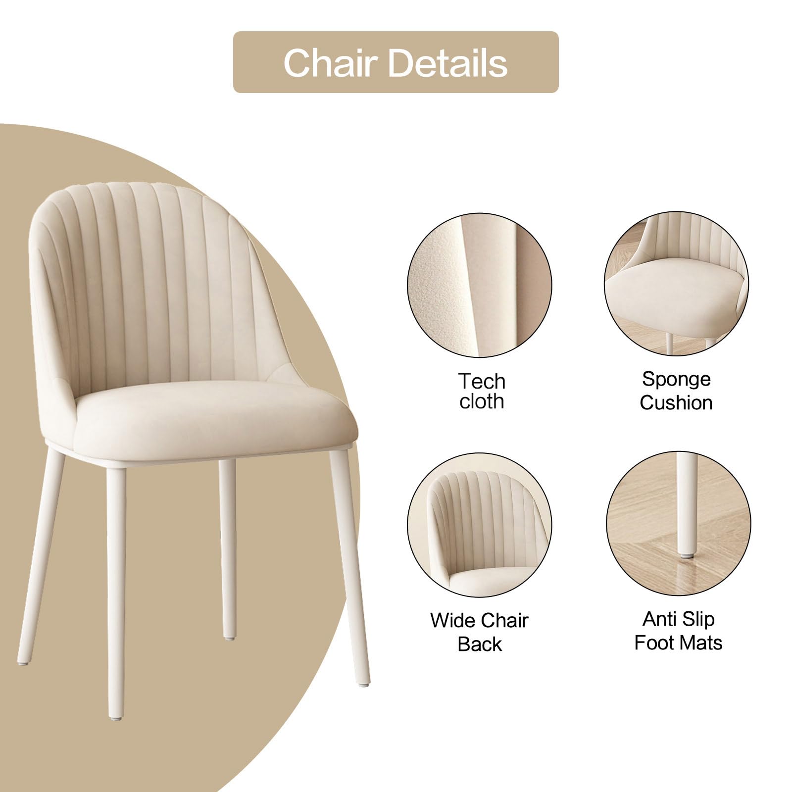 Dining Table Set with 6 Chairs - Modern Kitchen Table