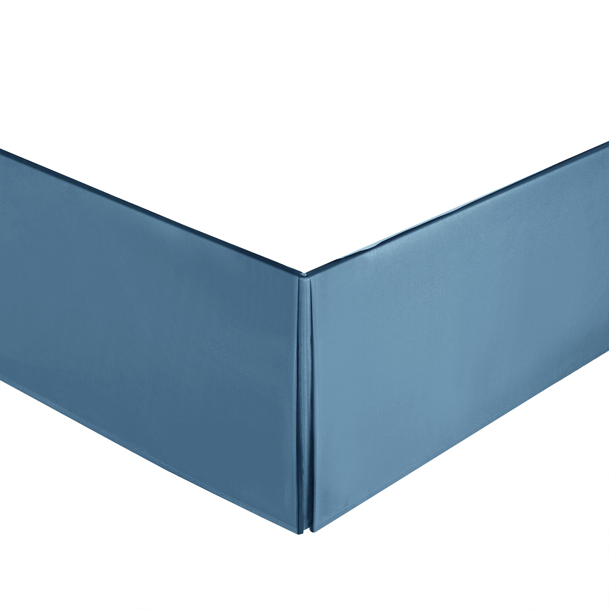 Blue Queen Comforter Set 7-Piece Geometric Embroidered Bedding