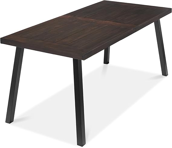Acacia Wood Dining Table 6-Person Rectangular