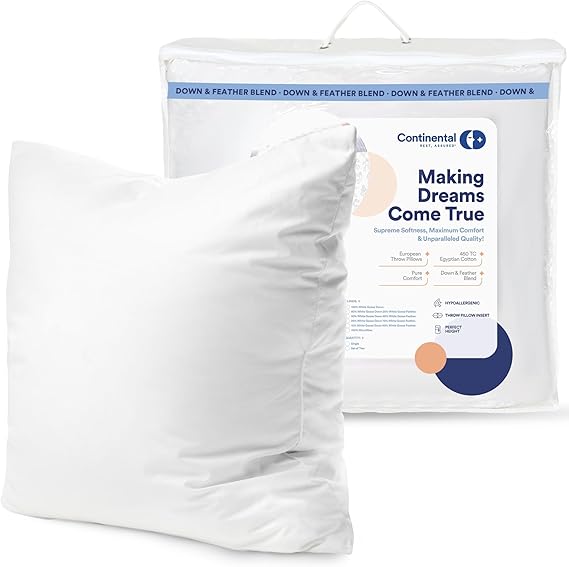 18x18 Goose Down Throw Pillow Insert