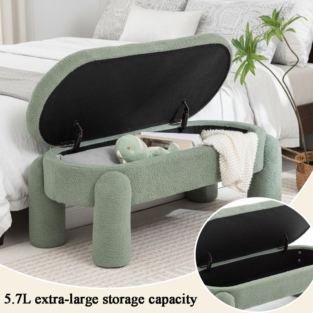 Storage Ottoman Bench with Seating