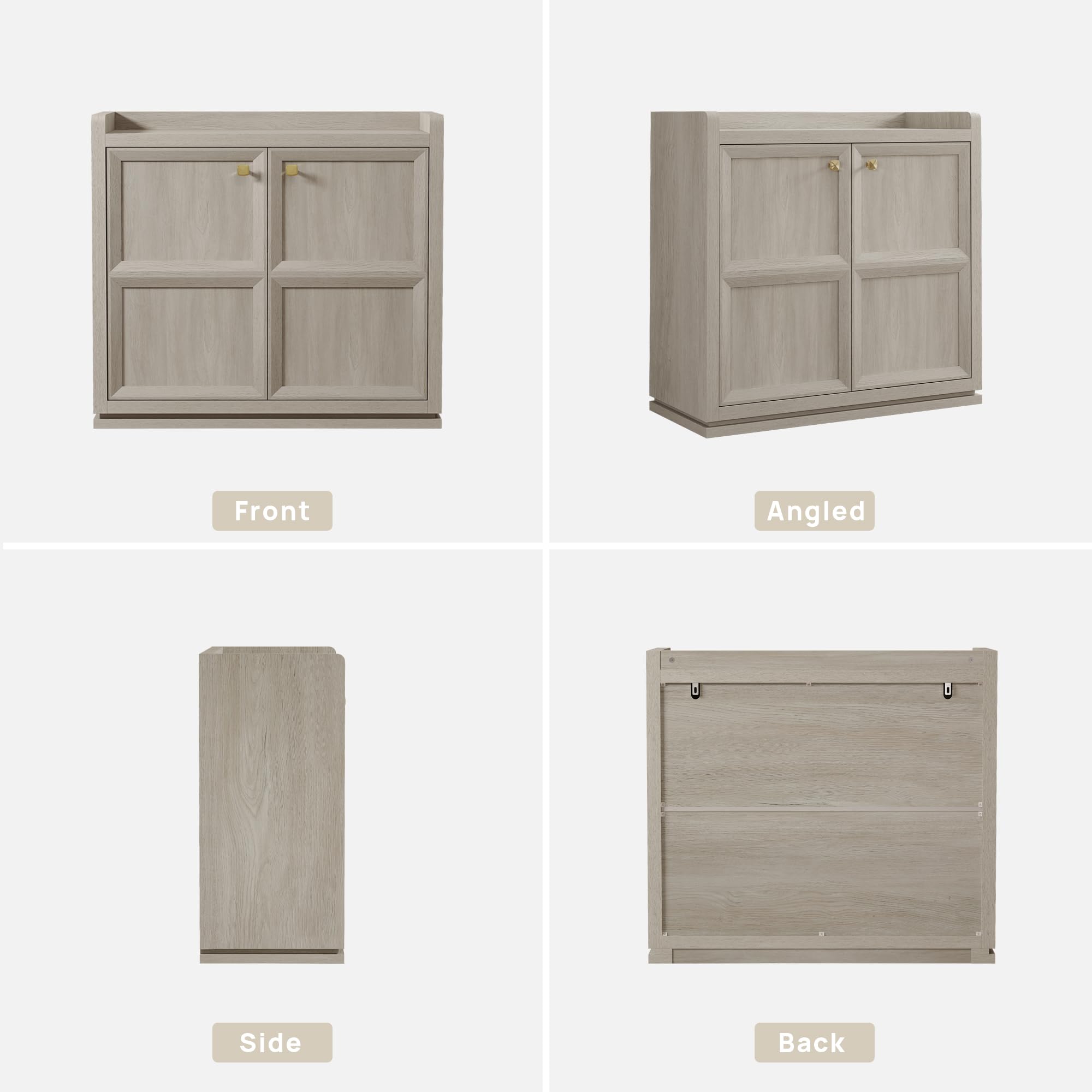 Storage Cabinet with Doors and Adjustable Shelves