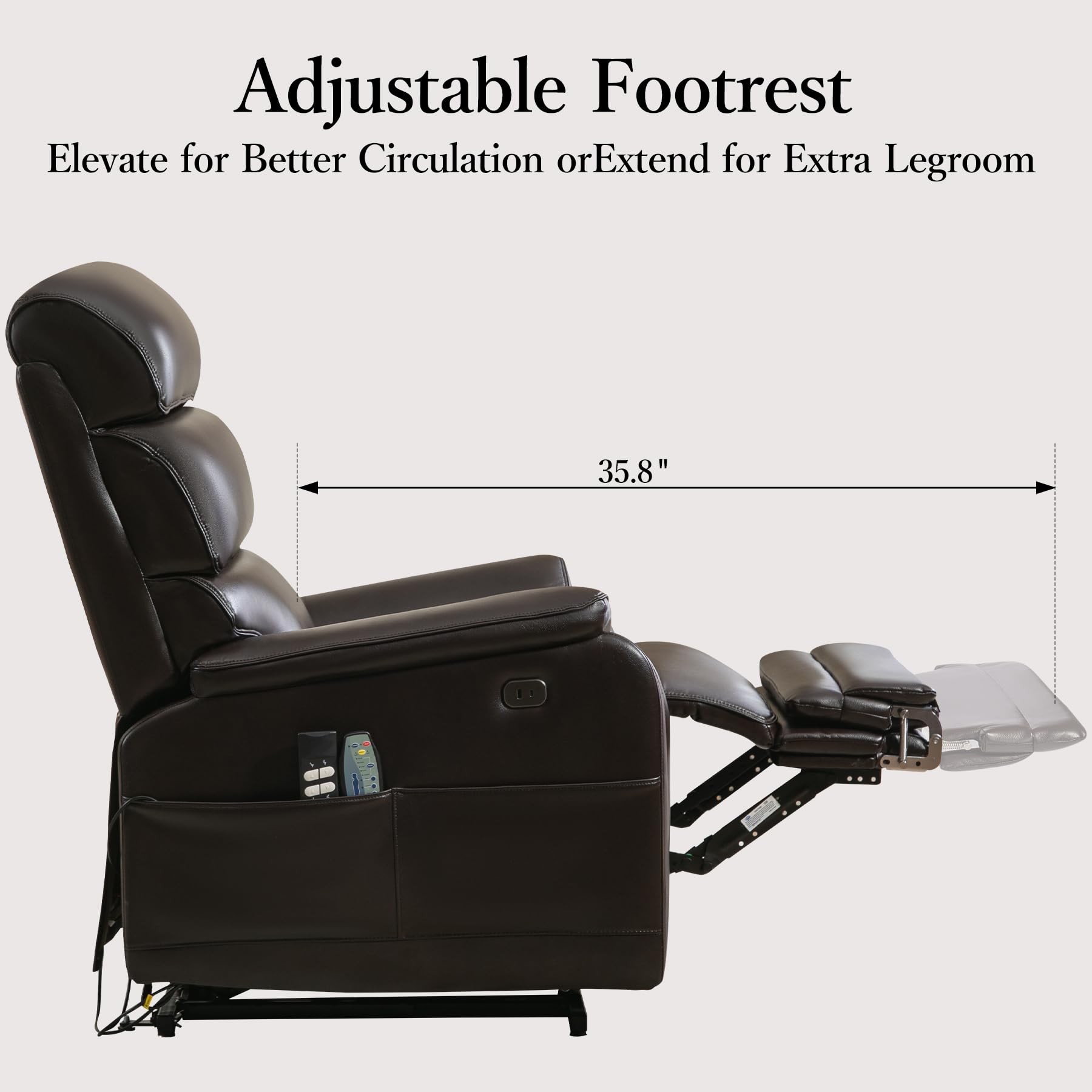 Power Lift Recliner Chair with Massage and Heat