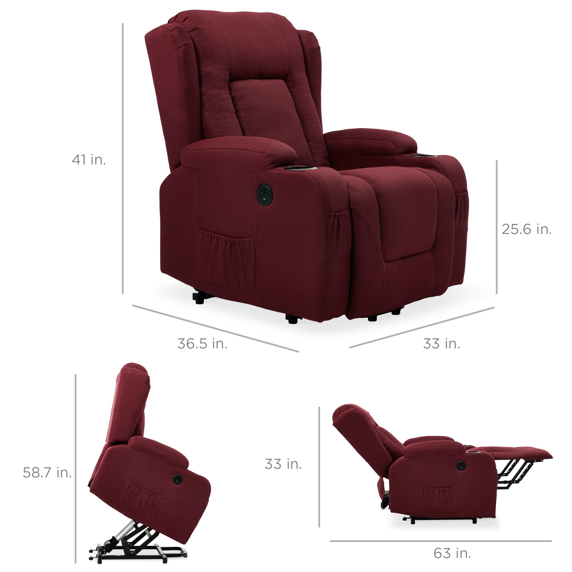 Power Lift Recliner with Massage and Heat