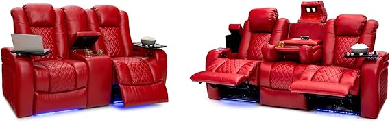 Home Theater Reclining Sofa with Fold-Down Table