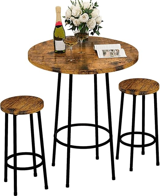 3 Piece Pub Dining Set Counter Height Table