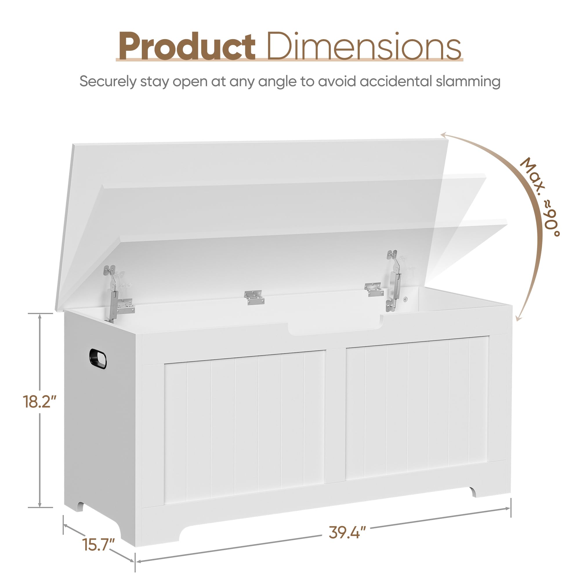 39-Inch Storage Chest with Safety Hinges