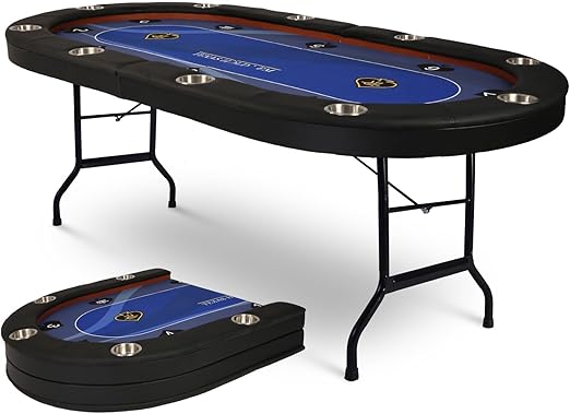 10 Player Foldable Poker Table with Cup Holders