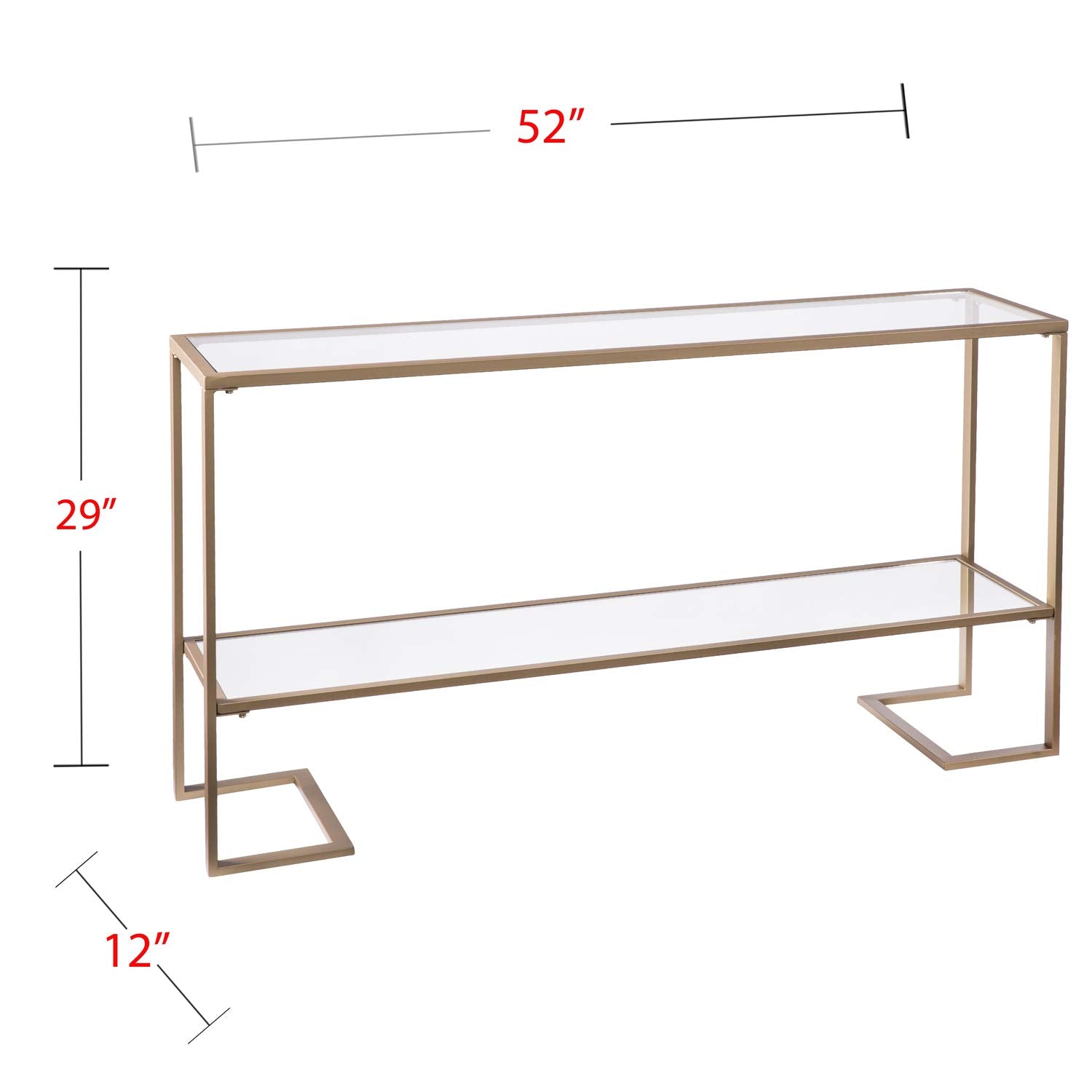 Horten Glam Narrow Console Table Gold