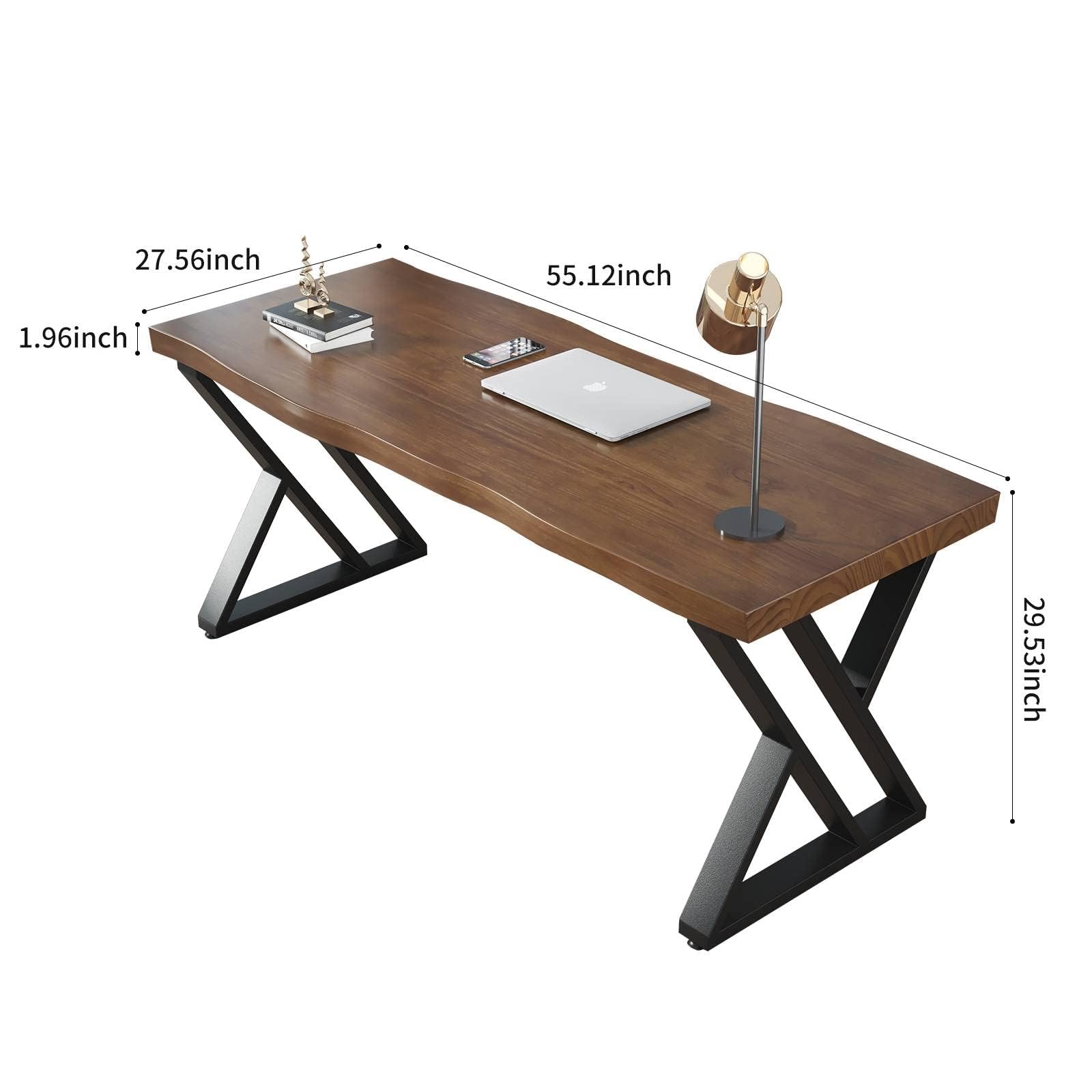 55 Inch Solid Wood Desk