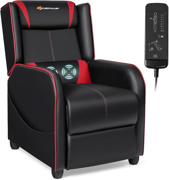 Adjustable Gaming Recliner with Massage