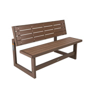 LIFETIME 60139 Outdoor Convertible Bench, 55 Inch, Mocha Brown