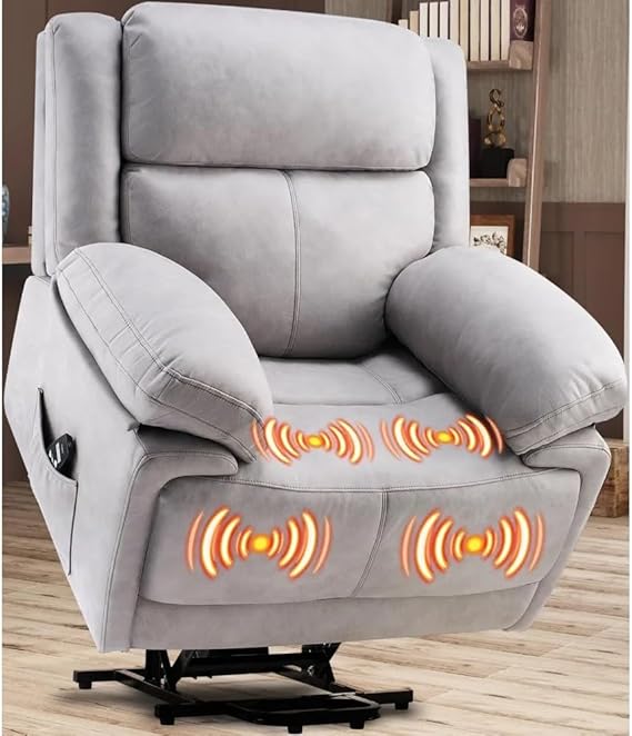 Oversized Electric Power Lift Recliner Chair with Massage and Heat