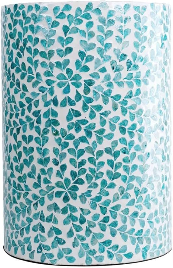 Mother of Pearl Cylinder Drum End Table