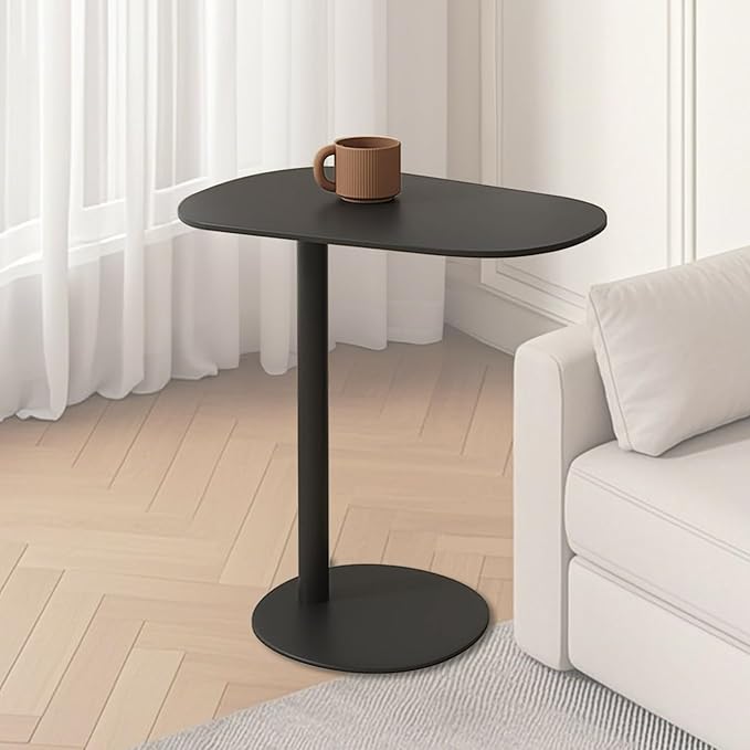 C-Shaped Metal Side Table for Couch