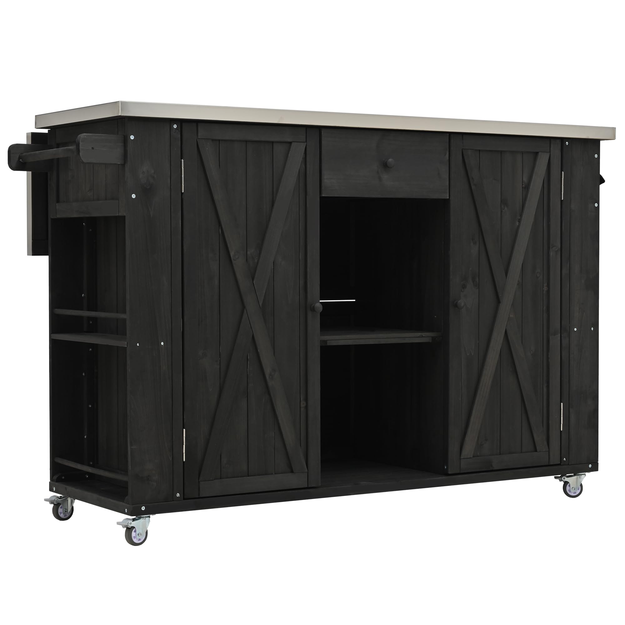 Outdoor Kitchen Island with Stainless Steel Top