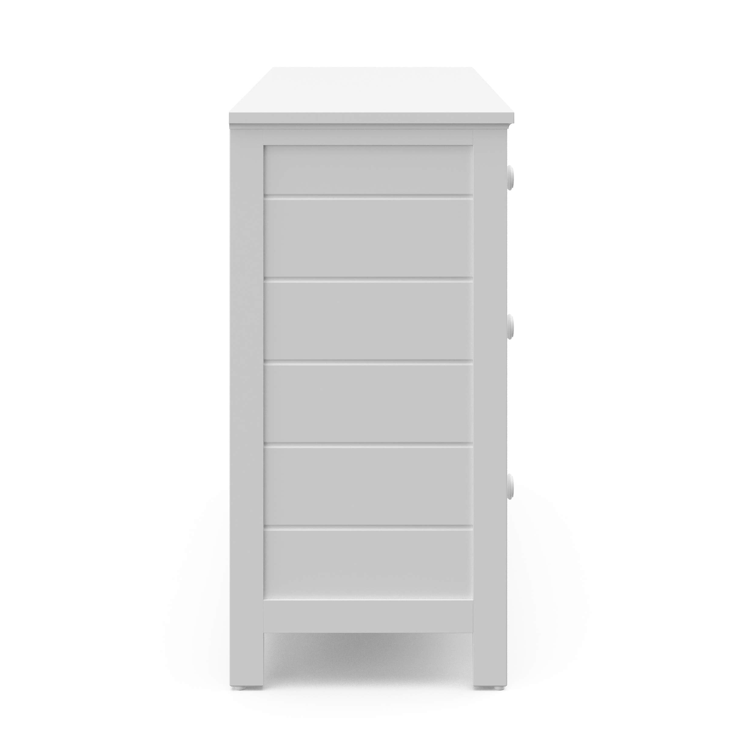 Moss 6 Drawer Dresser White