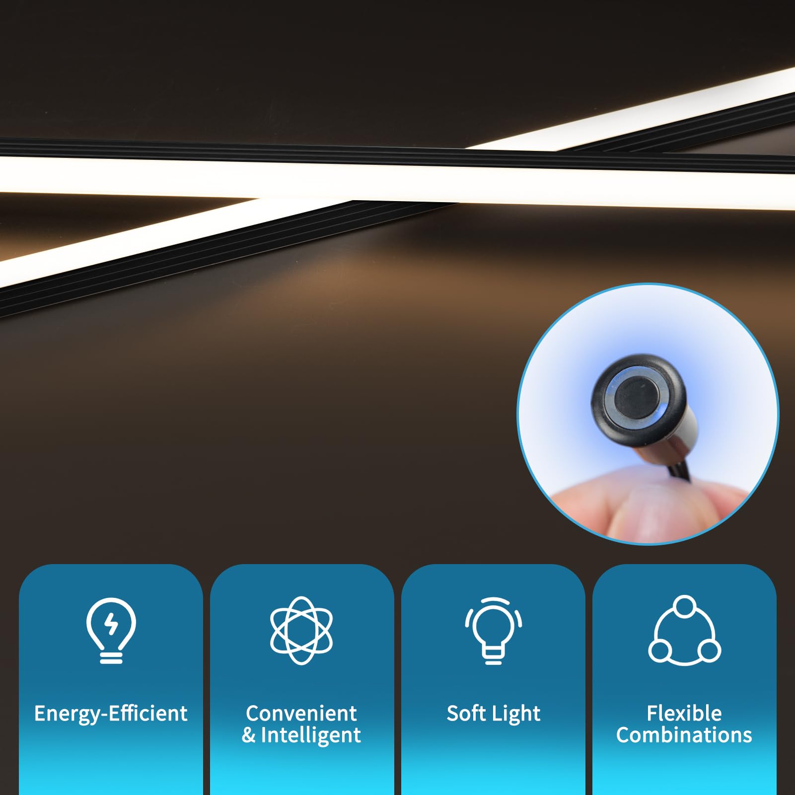 LED Recessed Lighting Kit for Wood Slat Wall Panels