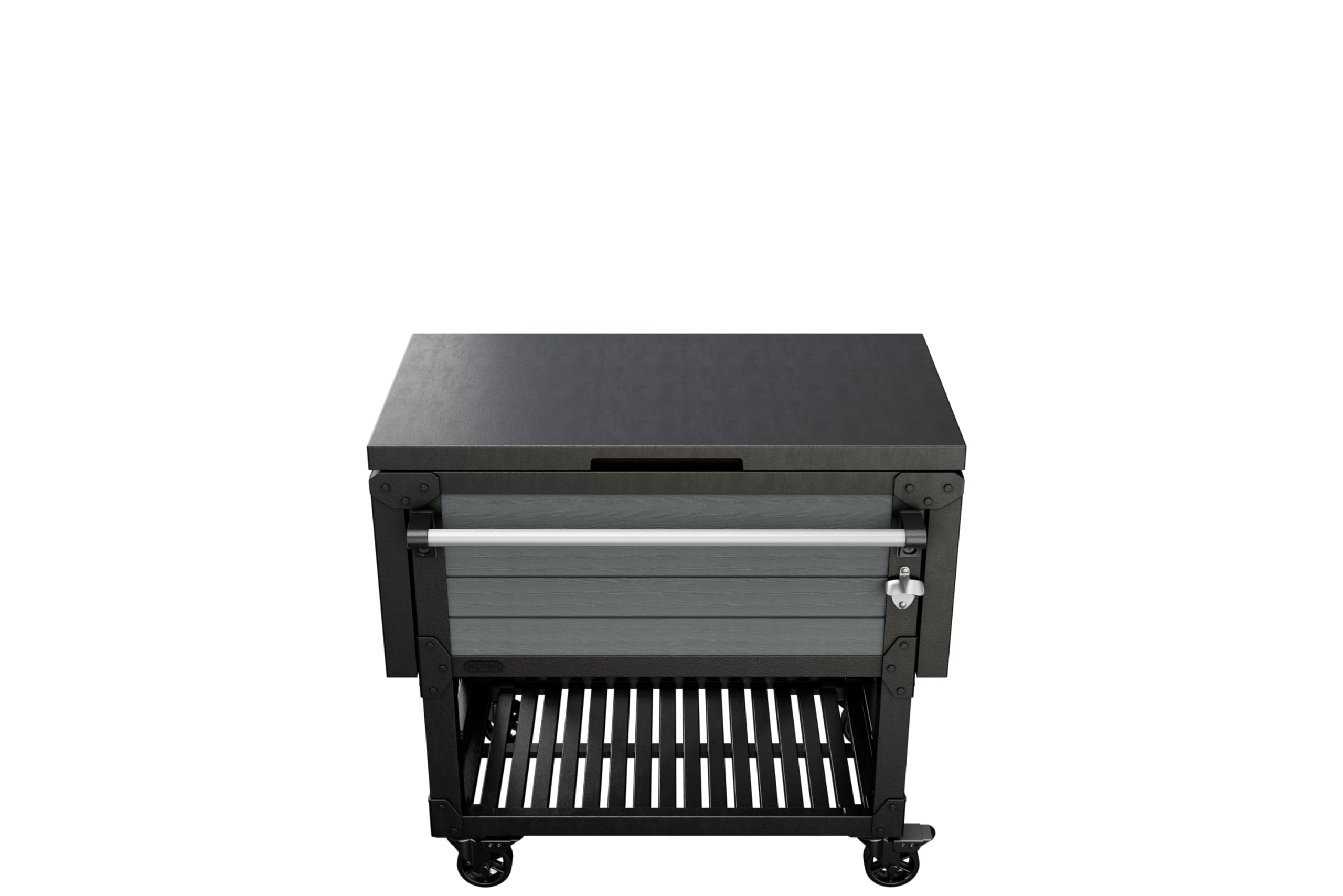 Outdoor Rolling Patio Cooler Cart with Bottle Opener