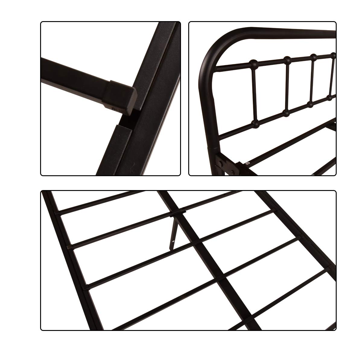 Metal Daybed Frame with Heavy Duty Slats - Twin
