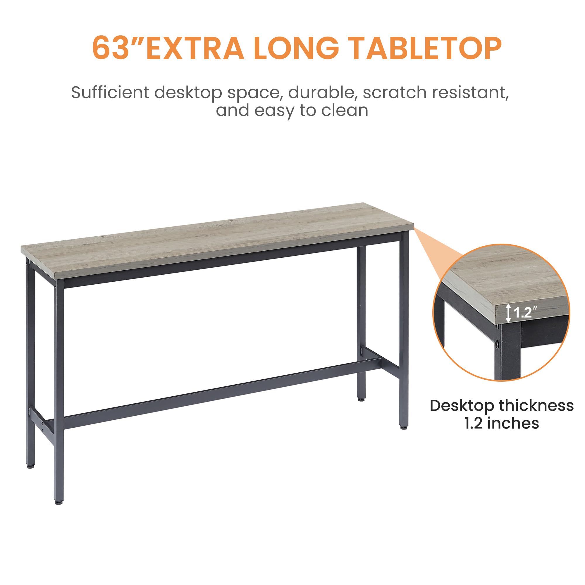 4-Piece Bar Table Set with Upholstered Stools