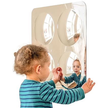 Sensory Wall Toddler Mirror with Convex Bubble