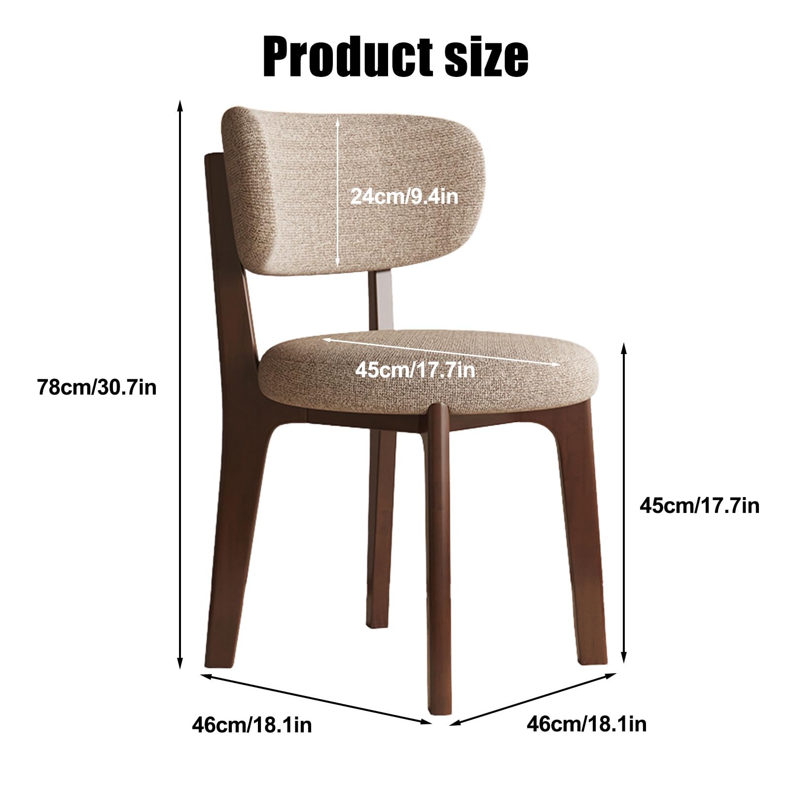 Mid Century Modern Fabric Dining Chairs Set of 2/4