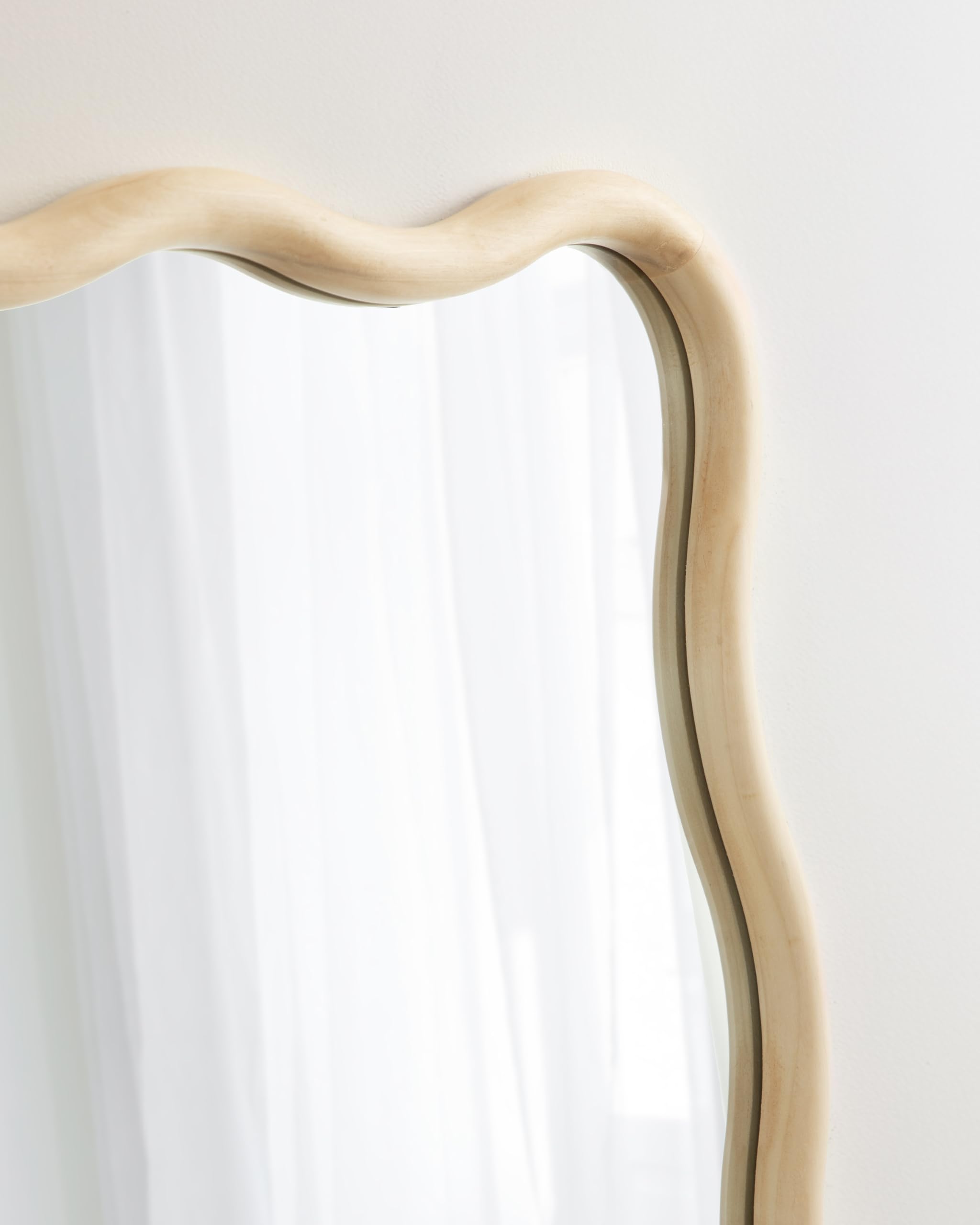 Modern Scalloped Rectangle Wall Mirror 24x36