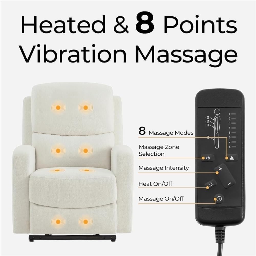 Electric Power Lift Recliner Chair with Heat and Massage