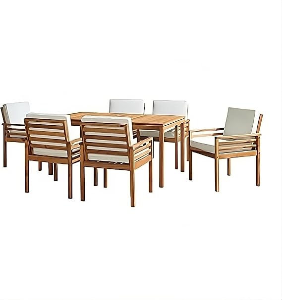 7-Piece Acacia Wood Outdoor Dining Set