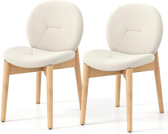 Modern Boucle Dining Chairs Set of 4