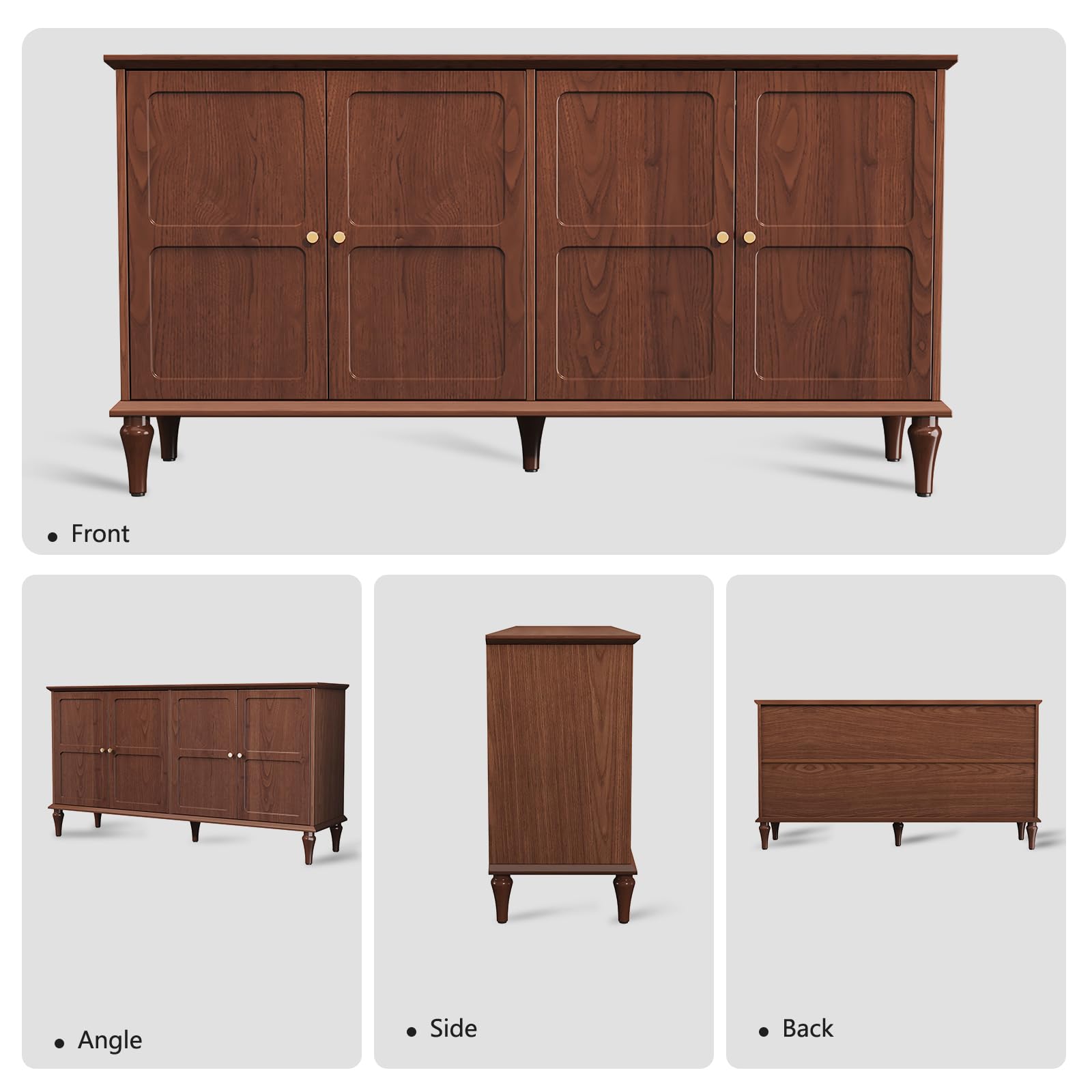 Mid-Century Modern Sideboard Buffet Cabinet with Storage