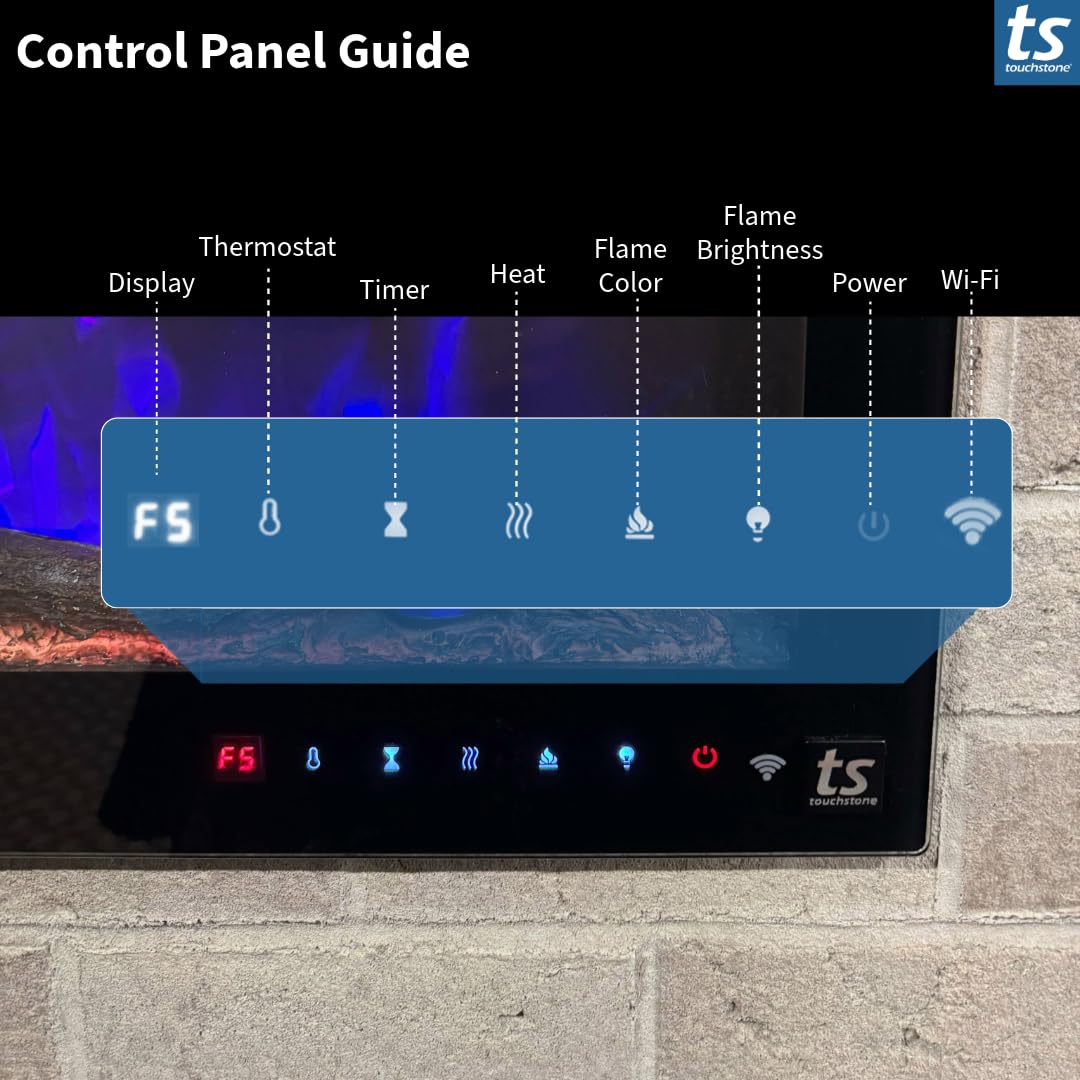 57" Smart Electric Fireplace with WiFi and Alexa