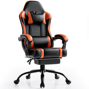 Gaming Chair with Footrest and Lumbar Support