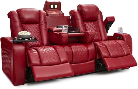 Home Theater Reclining Sofa with Fold-Down Table