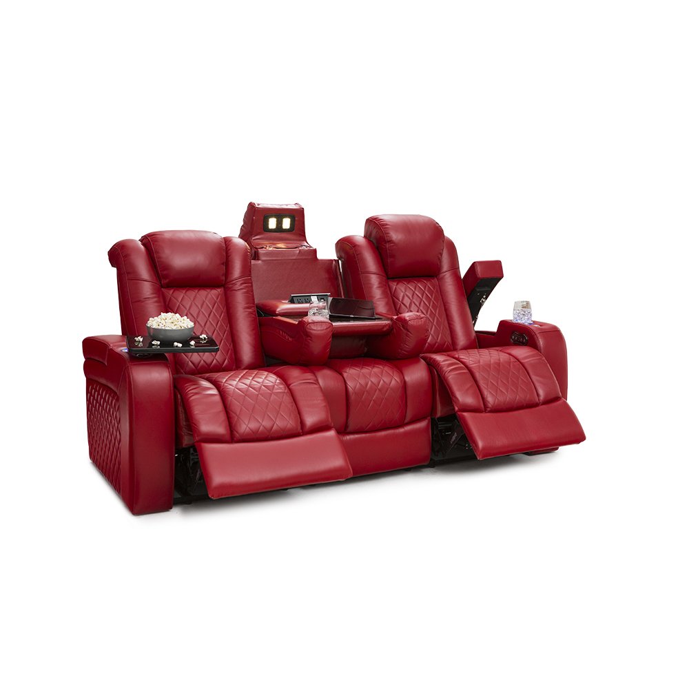 Home Theater Reclining Sofa with Fold-Down Table