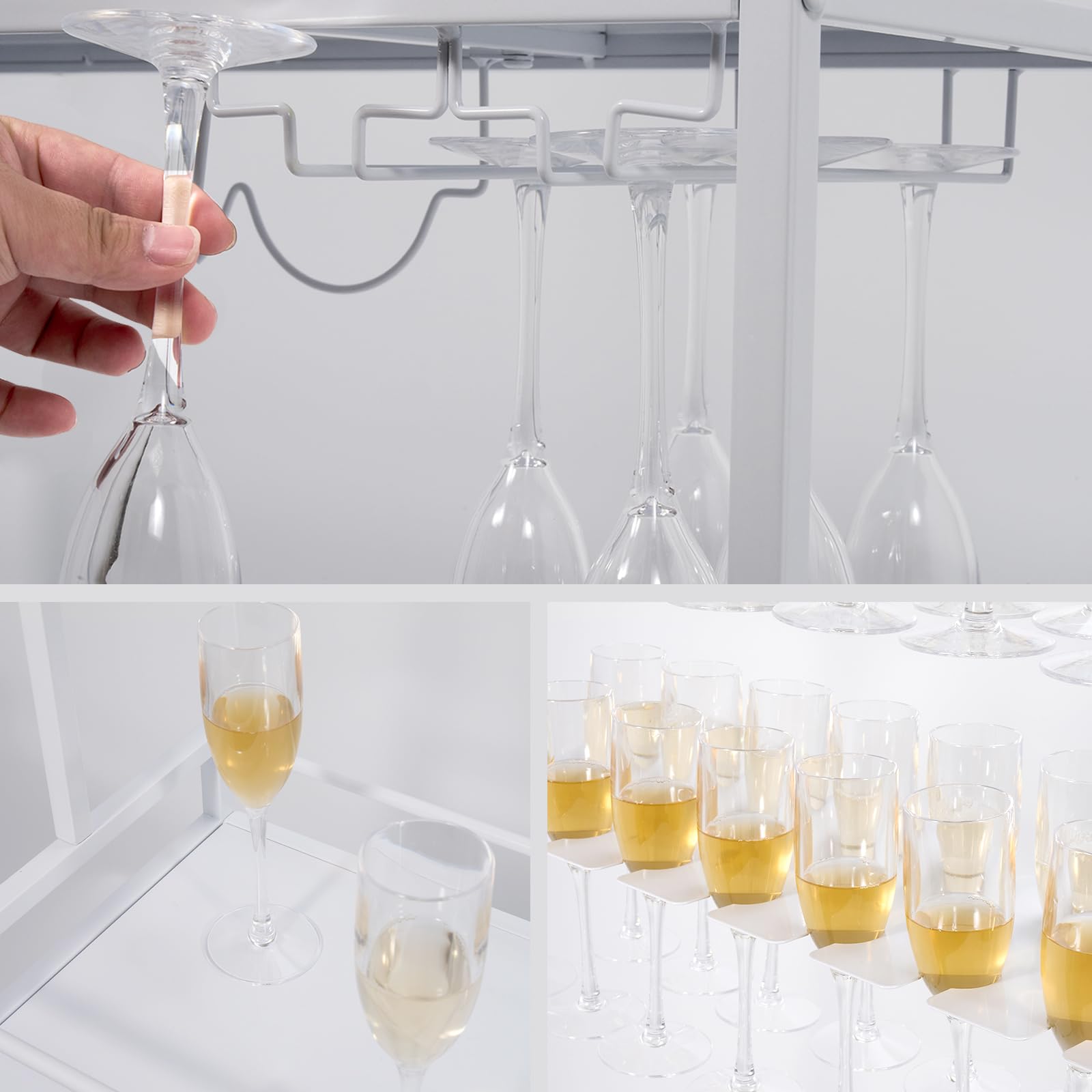 2-Tier Mobile Champagne Wall Holder