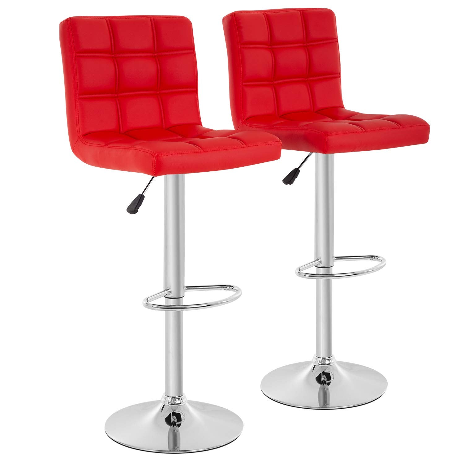 Height Adjustable Swivel Bar Stool Set of 2
