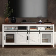 Modern Farmhouse TV Stand for 65 Inch TV with Sliding Barn Door