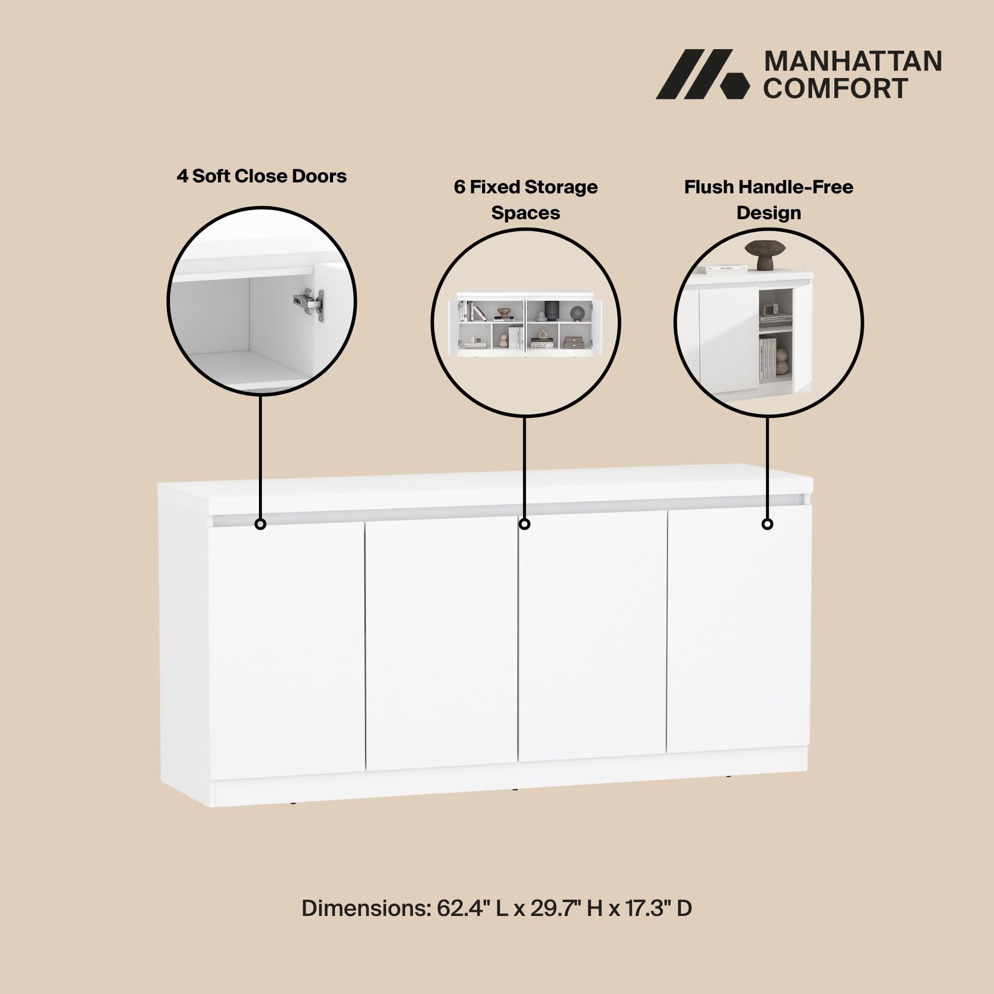 Modern Sideboard Buffet Cabinet with Storage