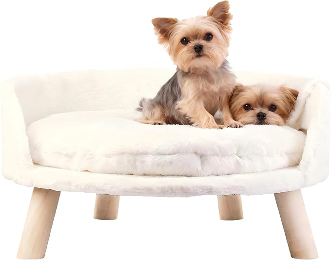 Elevated Pet Bed with Cozy Waterproof Pad