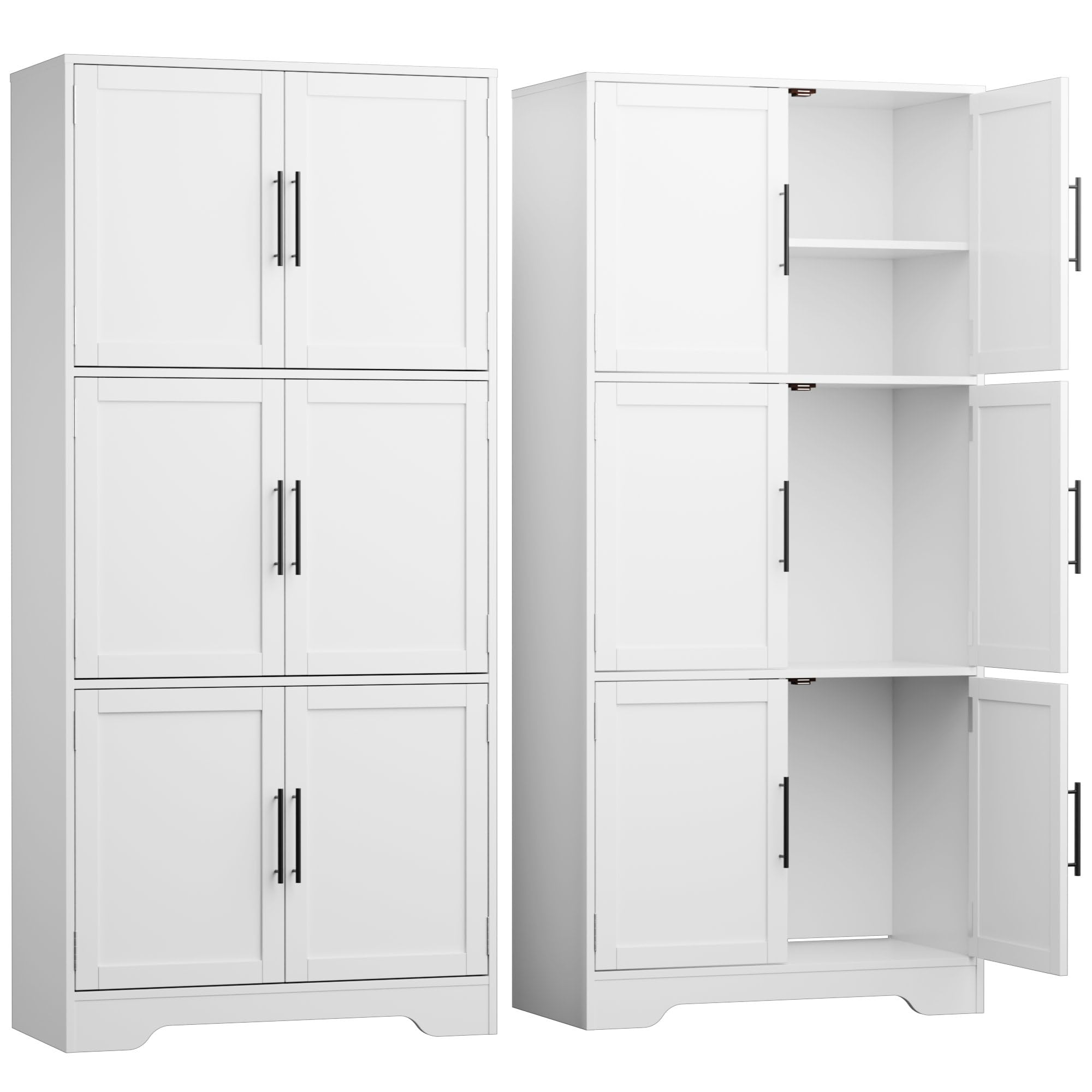 Kitchen Pantry Cabinet with Adjustable Shelves