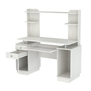 Computer Work Center with Hutch and Pull-Out Keyboard Tray
