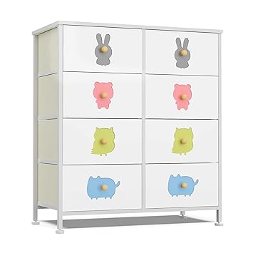 8-Drawer Kids Dresser with Wood Top