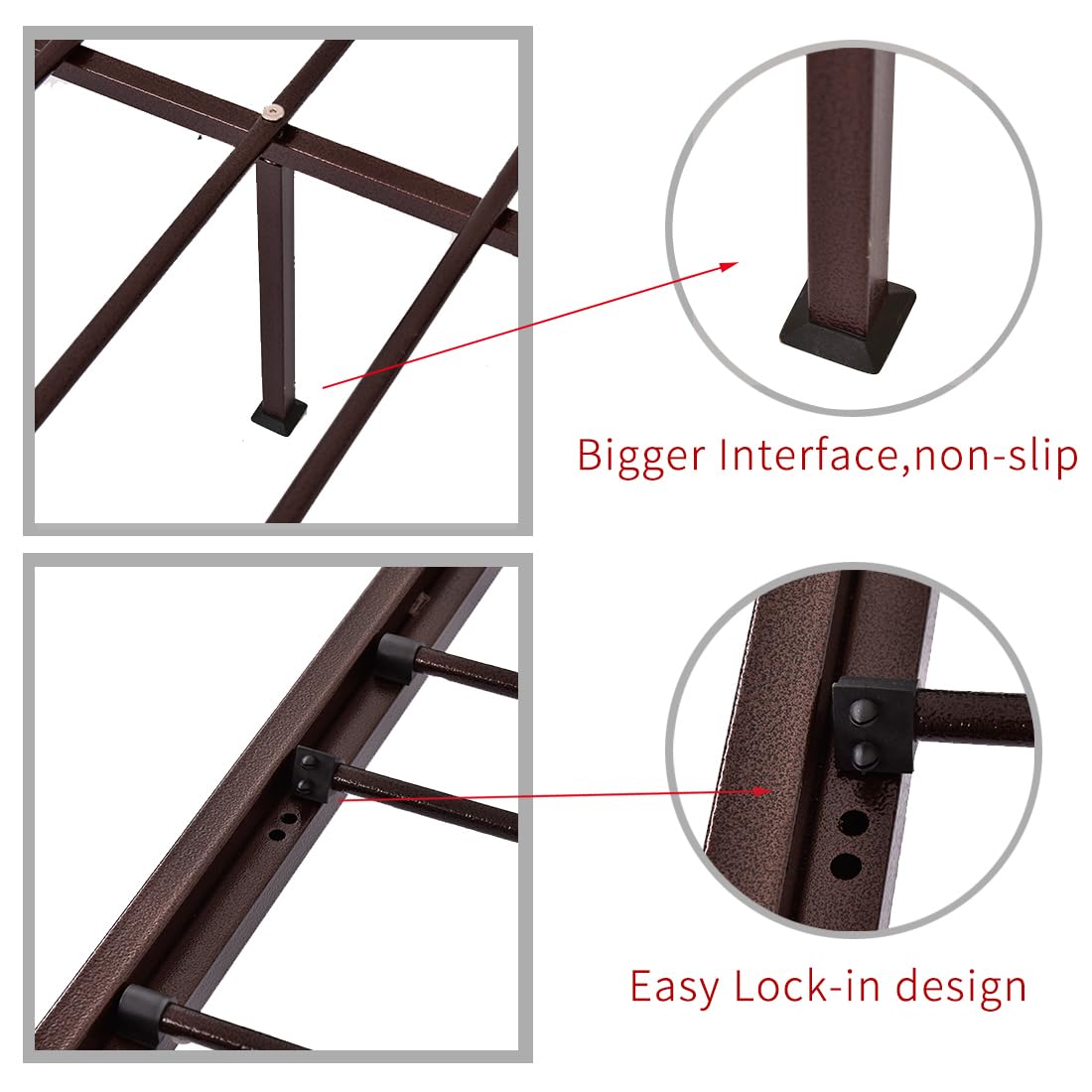 Metal Daybed Frame with Heavy Duty Slats - Twin