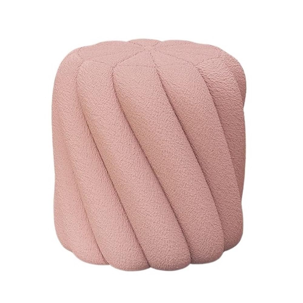 Round Upholstered Ottoman Footstool