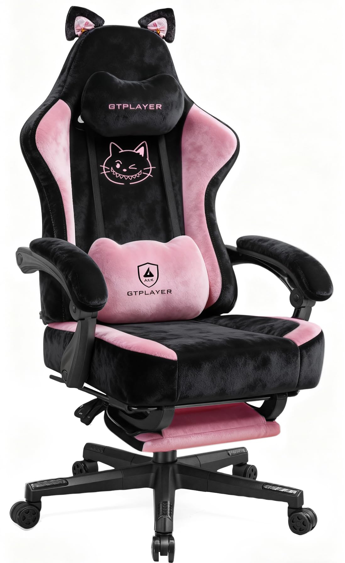 Cat Ear Gaming Chair with Footrest