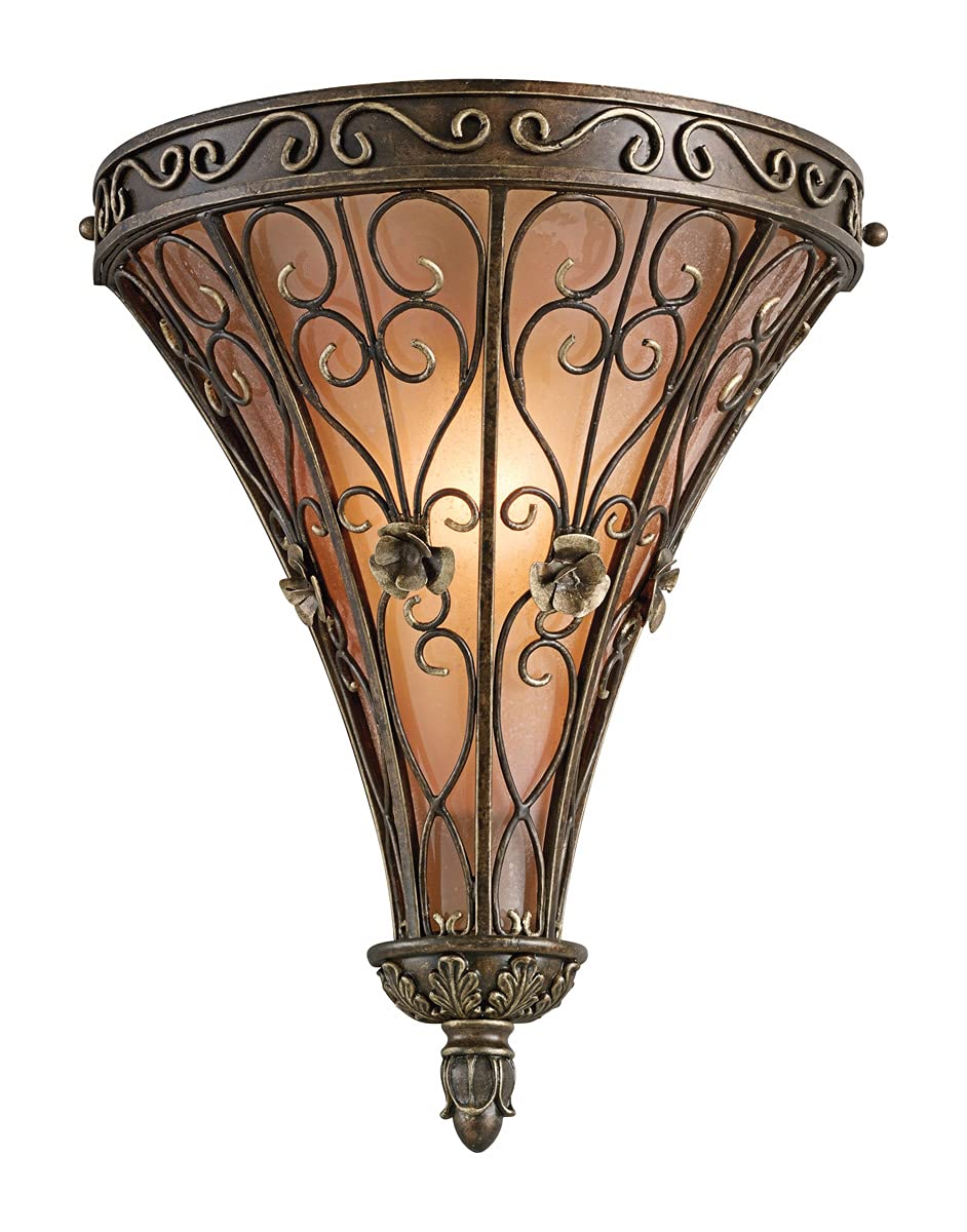 Marchesa Wall Sconce - Terrene Bronze Finish with Etched Glass